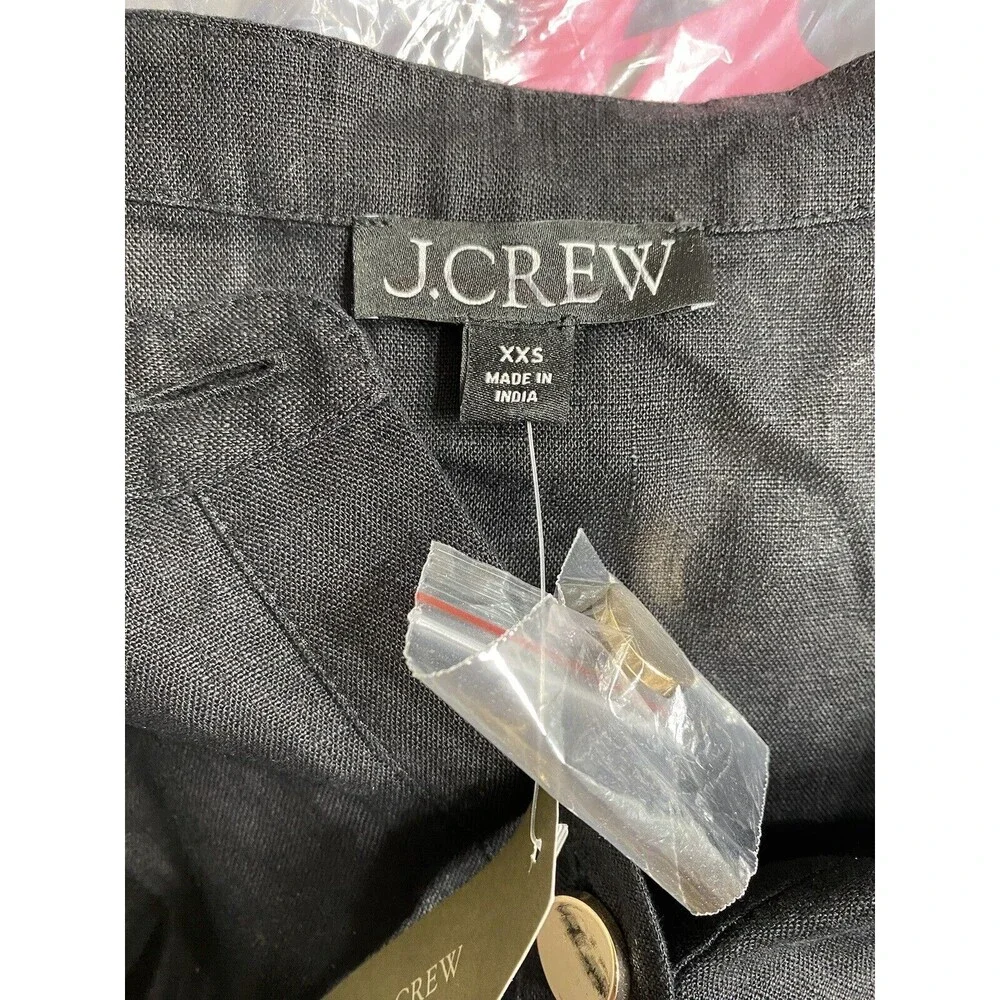 J.crew Raw-hem maxi shirtdress in linen NWT Size XXS